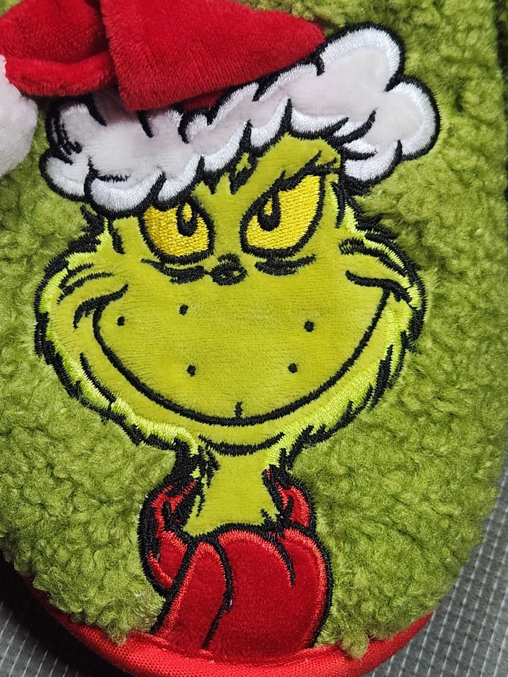 Dr. Seuss The Grinch Christmas Slipper Size L 11-12 Pre-owned